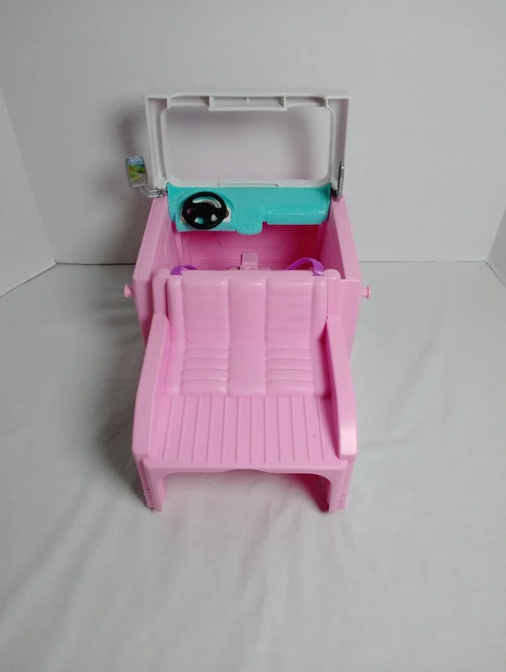 Barbie Pink and White Front Cabin with Purple Seatbelts